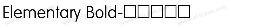 Elementary Bold字体转换